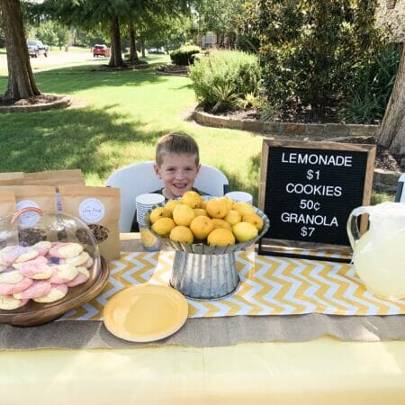 lemonade and cookies stand